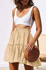 Boho Skirt, Hippie Skirts, Mini Skirt, Yellow Tiger