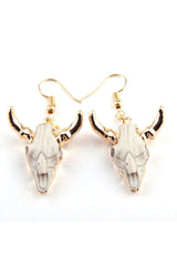 Boho Earrings, RH Dangle Earrings, White Horn