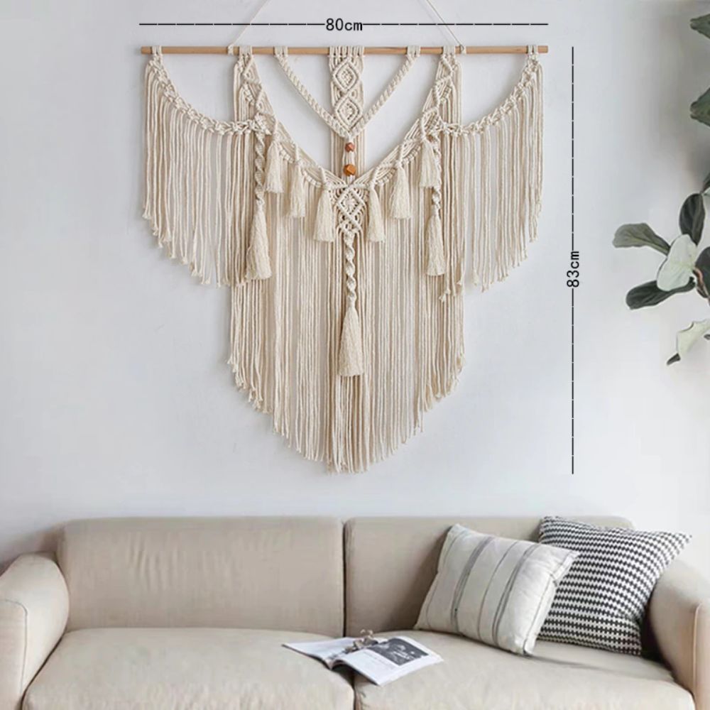 Boho Macrame Wall Hanging - Handwoven Tapestry - Bohemian Home Decor Elowen