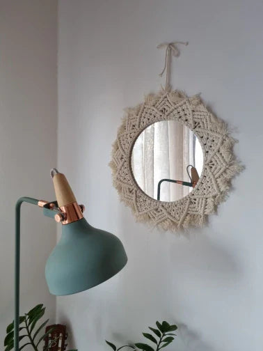 Bohemia Macrame Decorative Mirror Wall - Boho Round Mirrors Home Decor