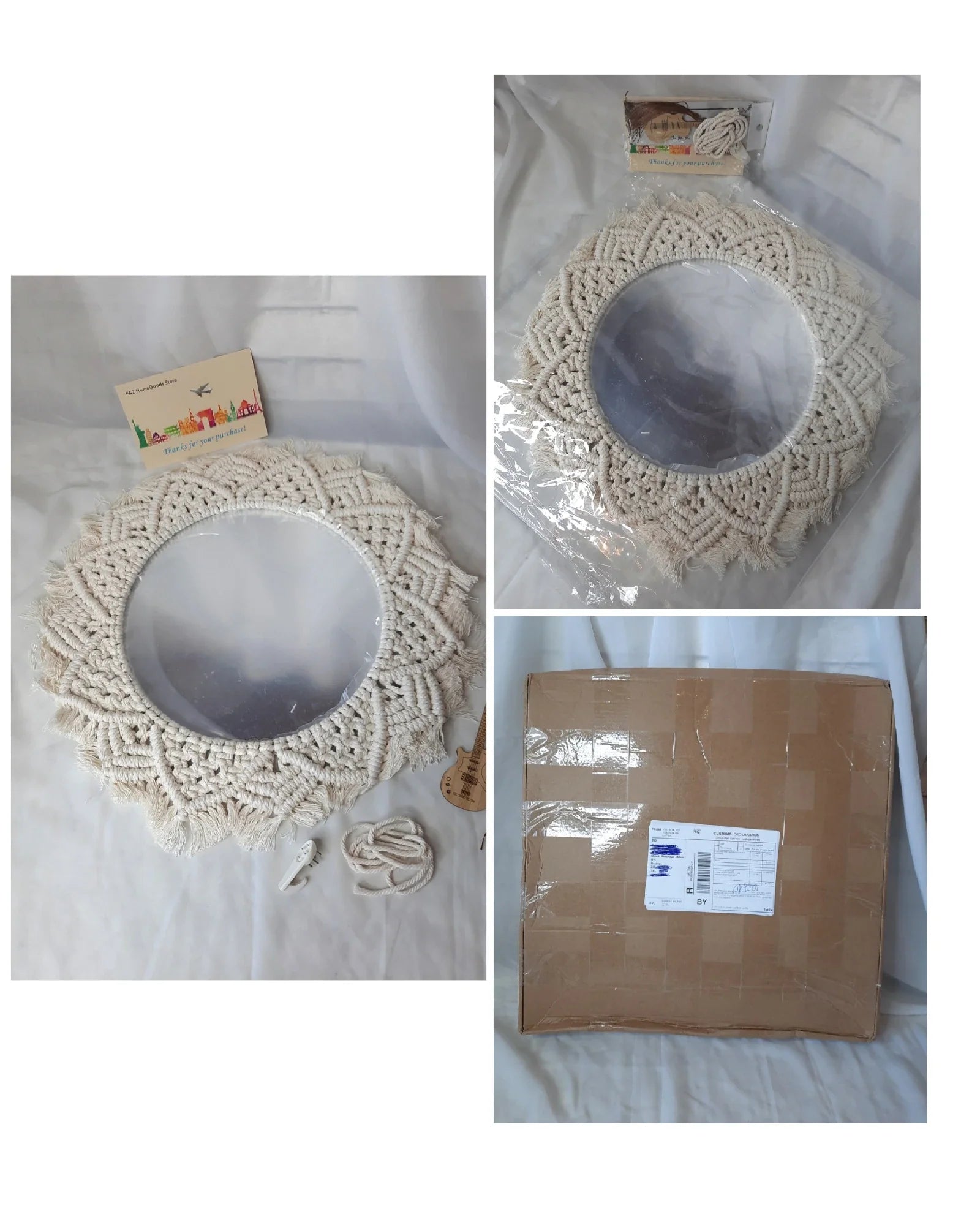 Bohemia Macrame Decorative Mirror Wall - Boho Round Mirrors Home Decor