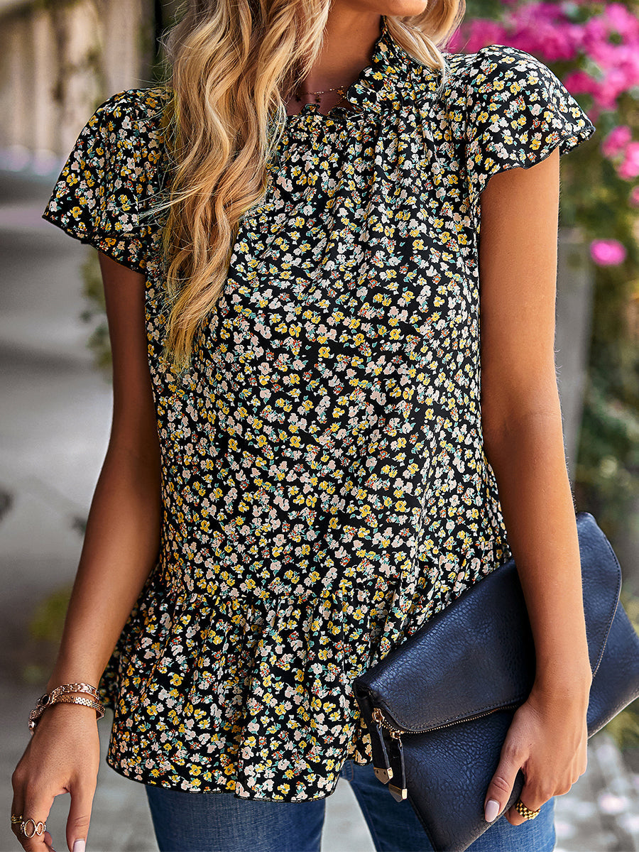 Women's T-Shirts Temperament Fashion Floral Casual T-Shirt