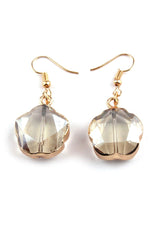 Boho Earrings, RH Dangle Earrings, Gold Crystal Plum Blossom