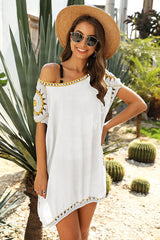 Midi Dress, Beach Dress, Cover up Dress,, Black, White, Navy Minnie