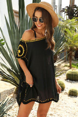 Midi Dress, Beach Dress, Cover up Dress,, Black, White, Navy Minnie