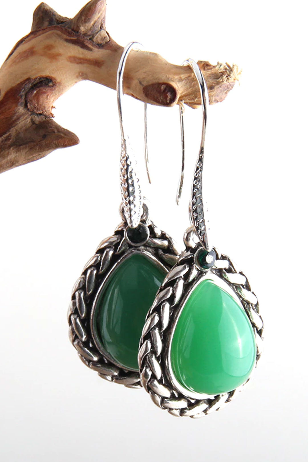 Boho Earrings, RH Dangle Earrings, Black Silver