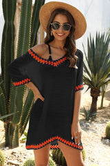 Midi Dress, Beach Dress, Cover up Dress,, Black, White, Navy Kate