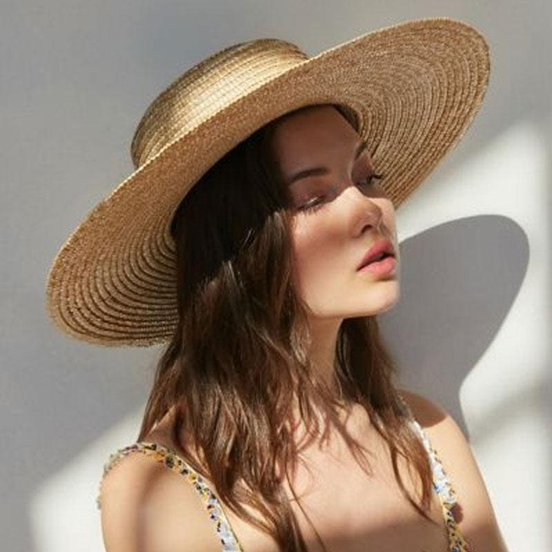 Boho Hat, Sun Hat, Beach Hat, Wide Brim Straw Hat 12,15,18 cm, Ribbon