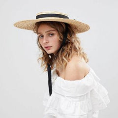 Boho Hat, Sun Hat, Beach Hat, Wide Brim Straw Hat 12,15,18 cm, Ribbon