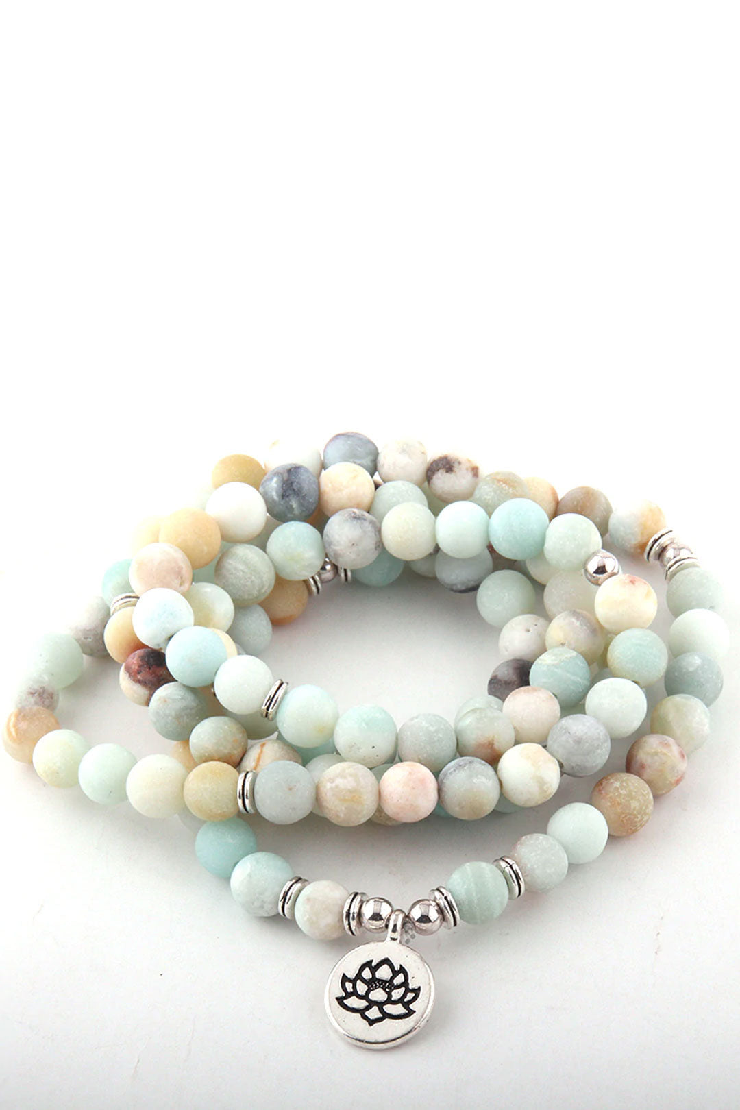 Boho Bracelet, RH Yoga Bracelet, Amazonite Natural Green Stone