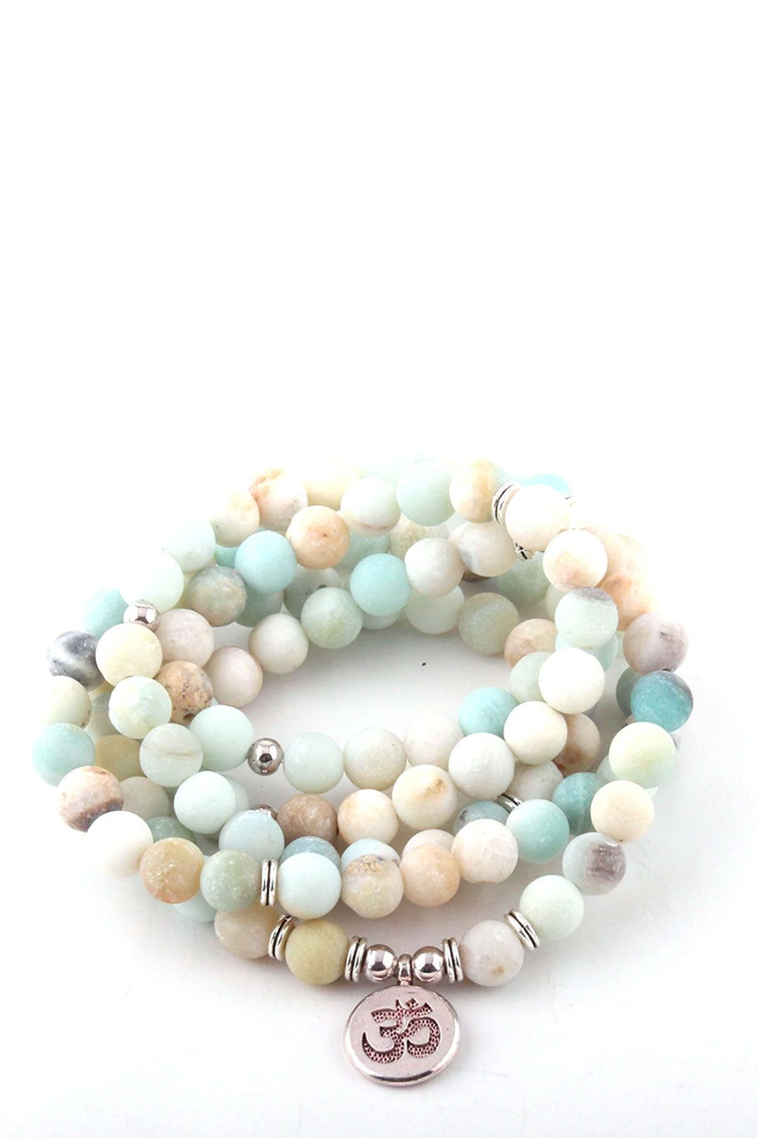 Boho Bracelet, RH Yoga Bracelet, Amazonite Natural Green Stone