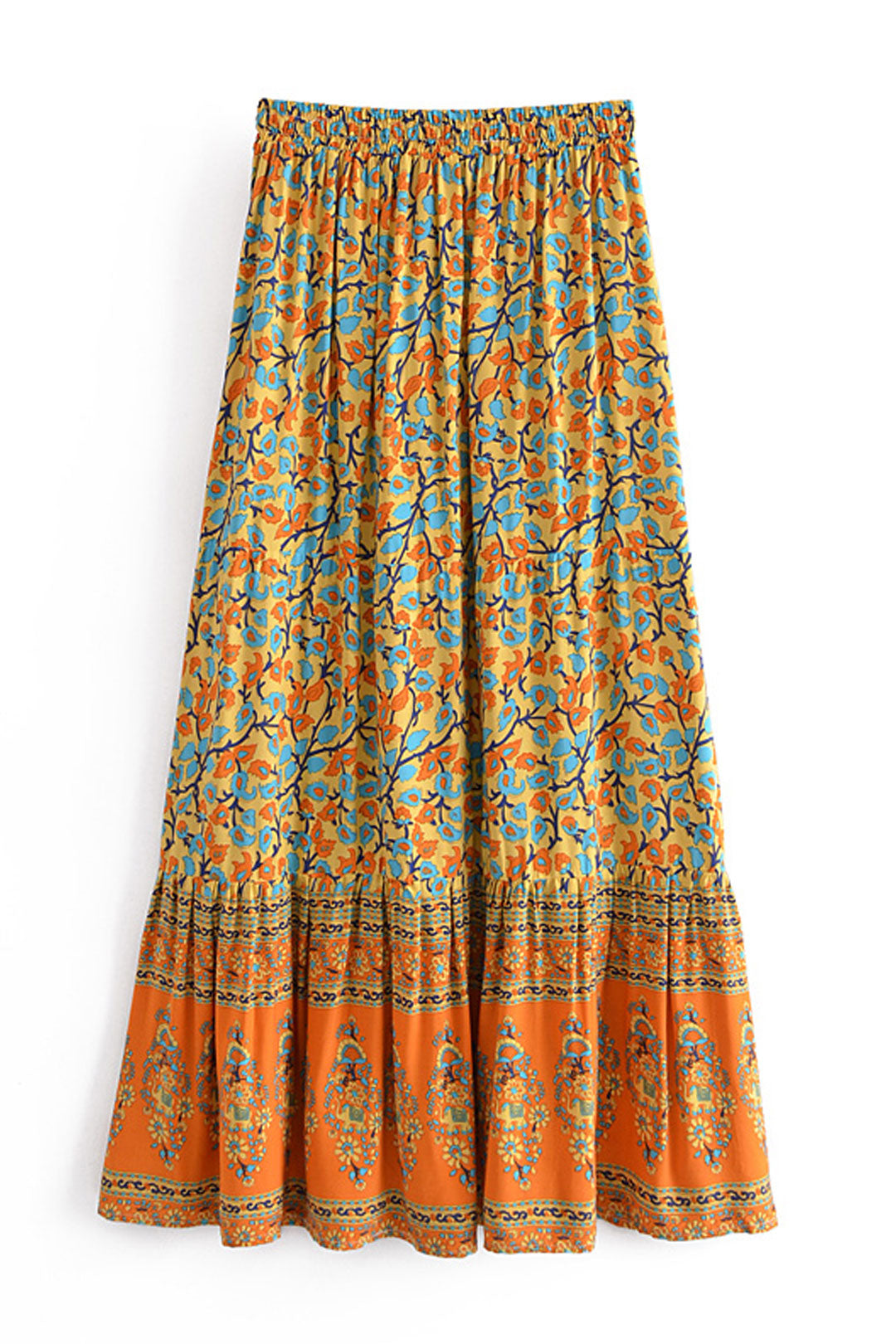 Boho Skirt, Hippie Skirts, Maxi Skirt, Calla in Orange