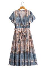 Boho Midi Dress, Sundress, Blue Jade Ethic