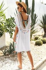 Midi Dress, Beach Dress, Cover up Dress,, White & Yellow Shunshine