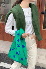 Boho Bag, Eco Tote Bags, Crochet Tote, Knitted Shopper Handbags, Number in 4 colors