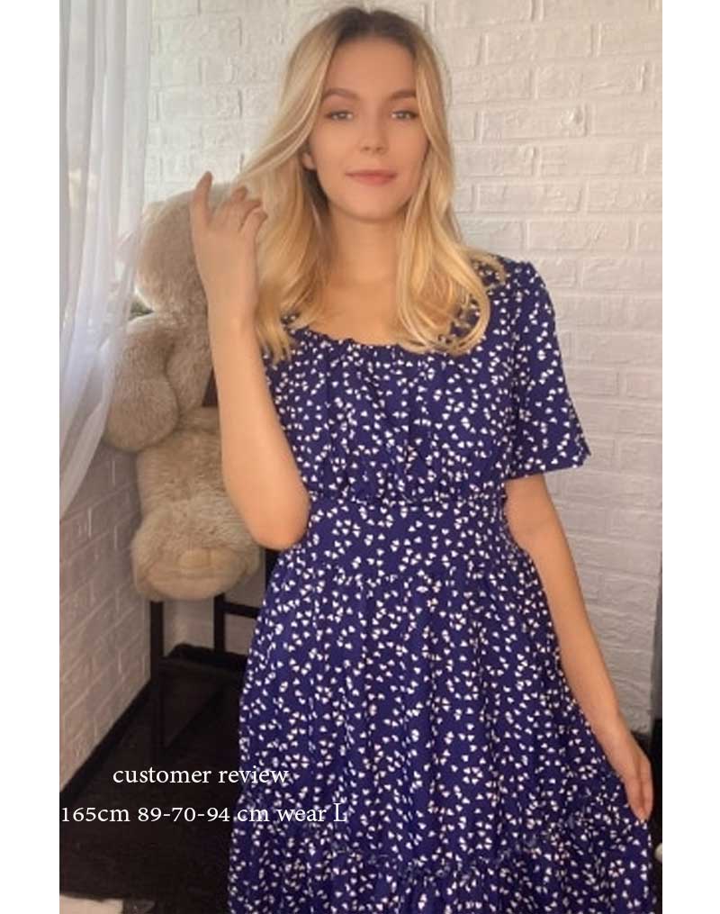 Boho Midi Dress, Mia Raffle Red Heart in Green