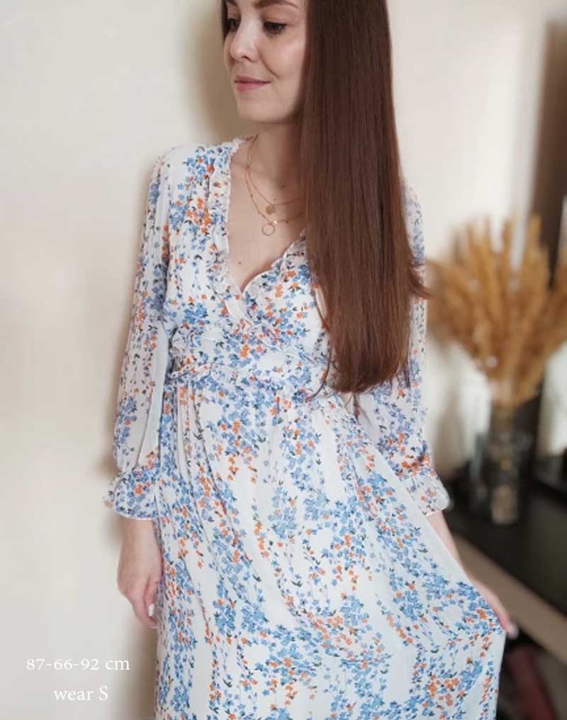 Boho Midi Dress, Ruffle Floral Lillian Red