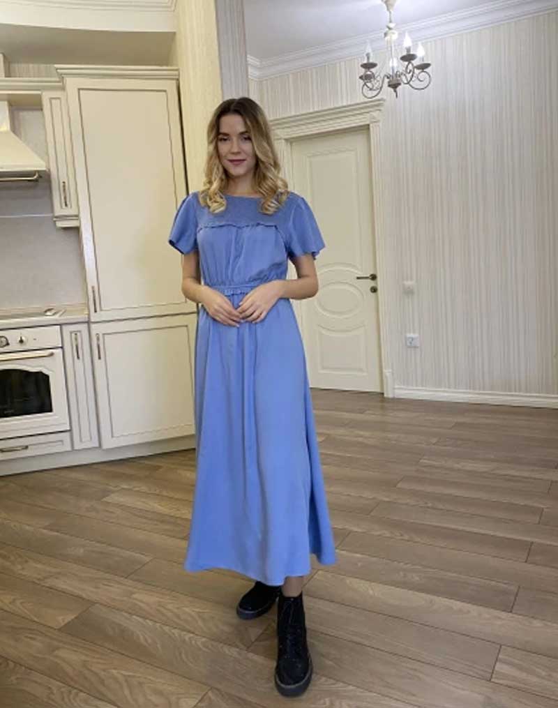 Boho Midi Dress, Ruffle Grace in Yellow