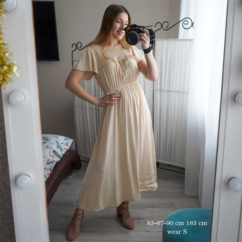 Boho Midi Dress, Ruffle Grace in Yellow