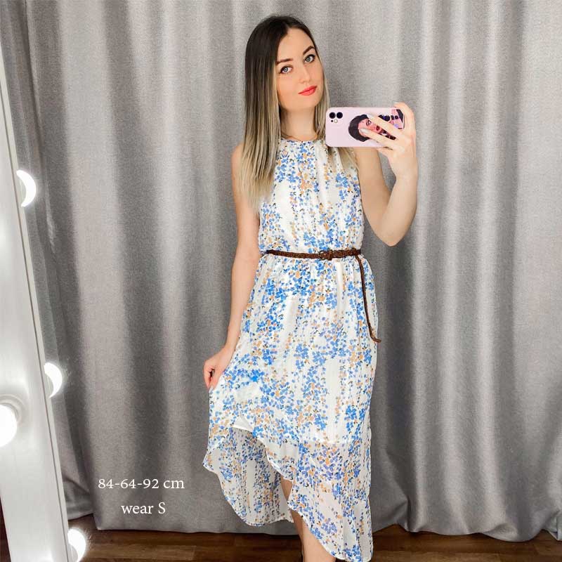 Boho Midi Dress, Sundress Ottilie in Navy