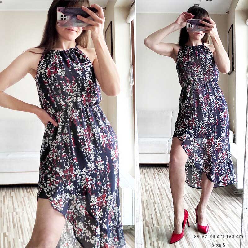 Boho Midi Dress, Sundress Ottilie in White and Red