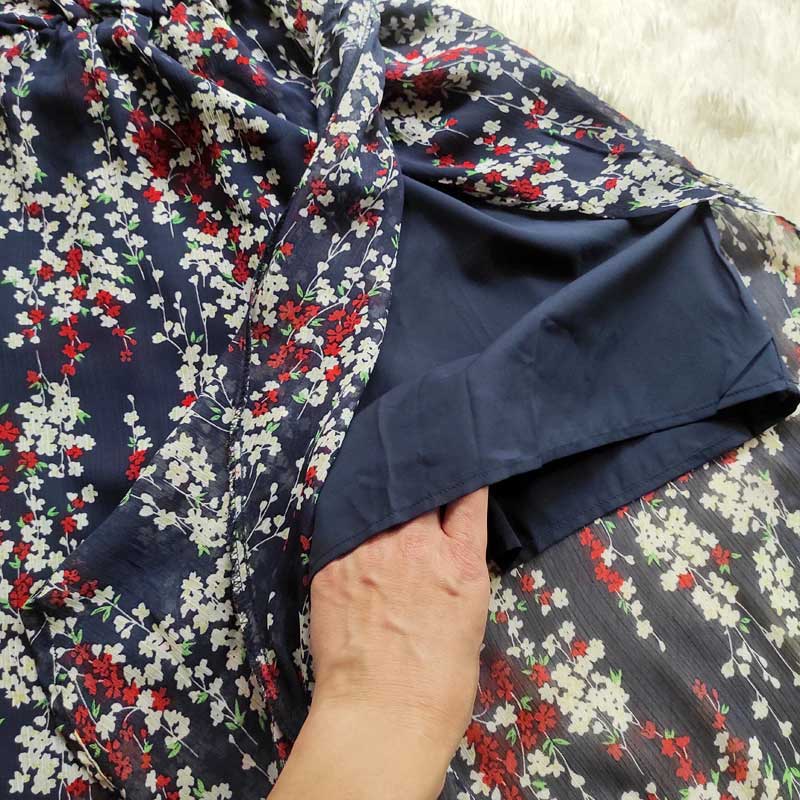 Boho Midi Dress, Sundress Ottilie in Navy