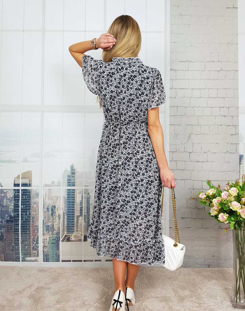 Boho Midi Dress, Sundress Romy in Blue