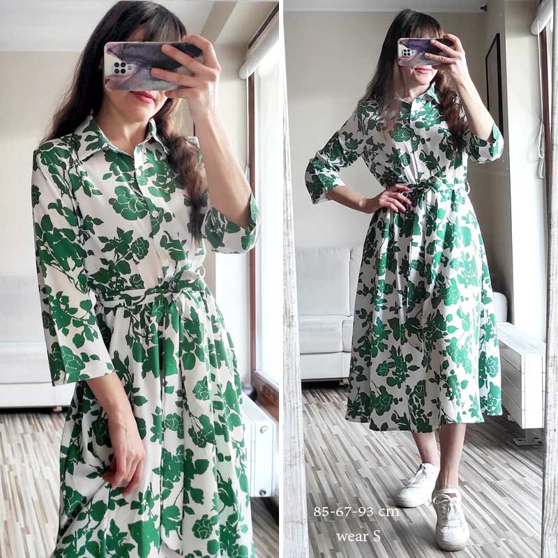 Boho Midi Dress, Shirt Dress Evangeline