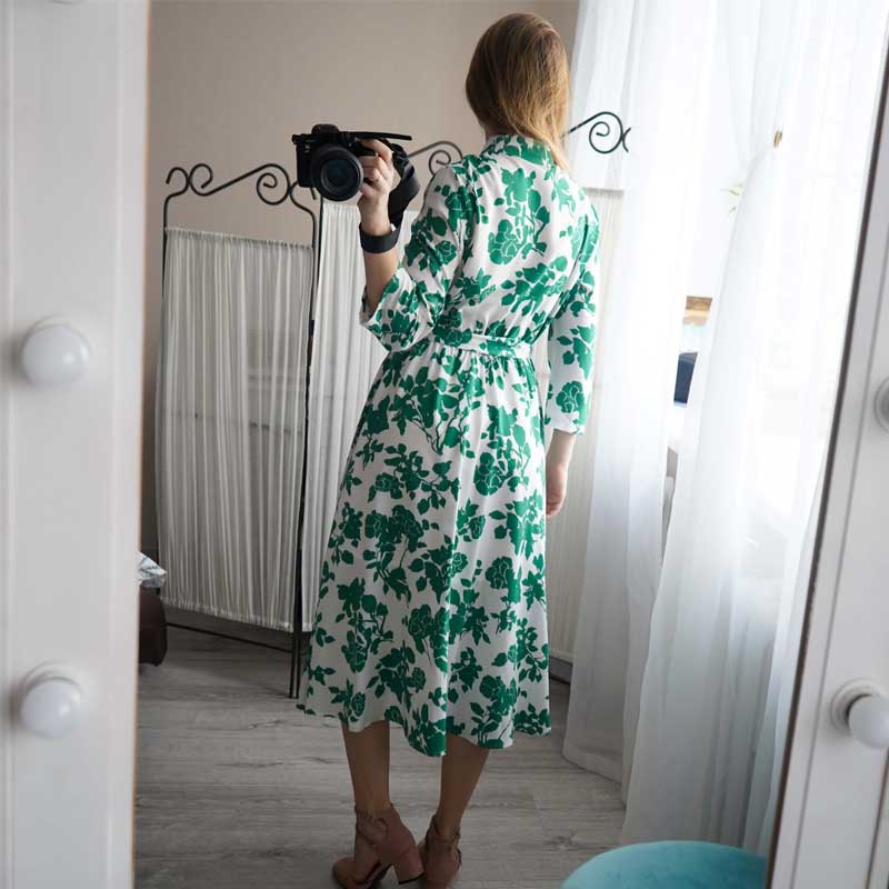 Boho Midi Dress, Shirt Dress Evangeline