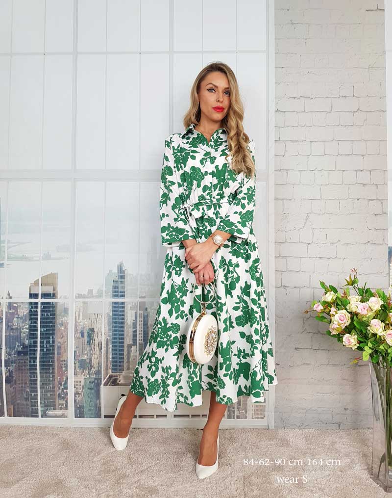 Boho Midi Dress, Shirt Dress Evangeline