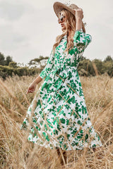 Boho Midi Dress, Shirt Dress Evangeline