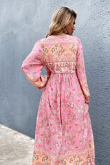 Boho Robe, Kimono Robe,  Beach Cover up, Carina Rose Pink
