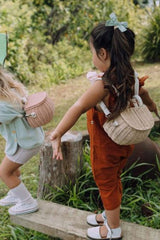 Boho Bag, Kid Bag, Rattan Bag, Mini Wicker Basket Bag, Lilli White