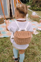 Boho Bag, Kid Bag, Rattan Bag, Mini Wicker Basket Bag, Lilli White