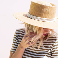 Boho Hat, Sun Beach Hat, Raffia Bucket Hat, Zoe White Rope
