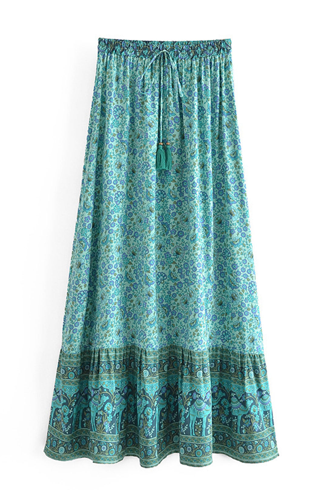 Boho Skirt, Hippie Skirts, Maxi Skirt, Jaydn in Blue and Orange