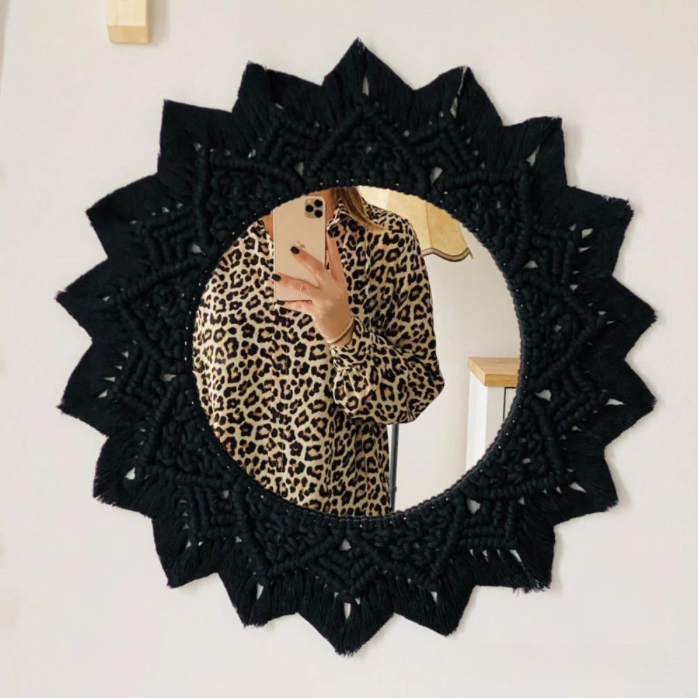 Bohemia Macrame Decorative Mirror Wall - Boho Round Mirrors Home Decor