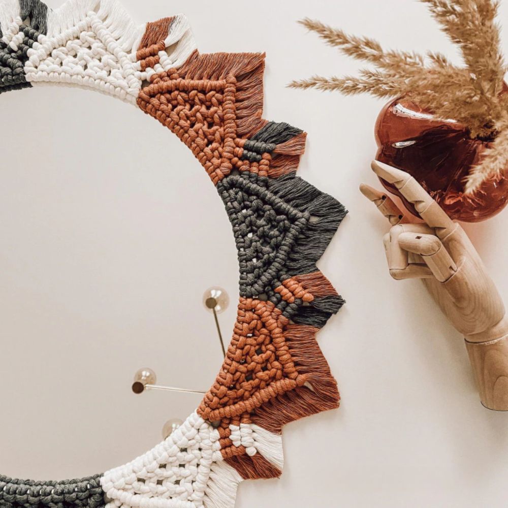 Bohemia Macrame Decorative Mirror Wall - Boho Round Mirrors Home Decor