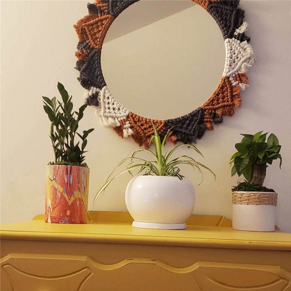Bohemia Macrame Decorative Mirror Wall - Boho Round Mirrors Home Decor