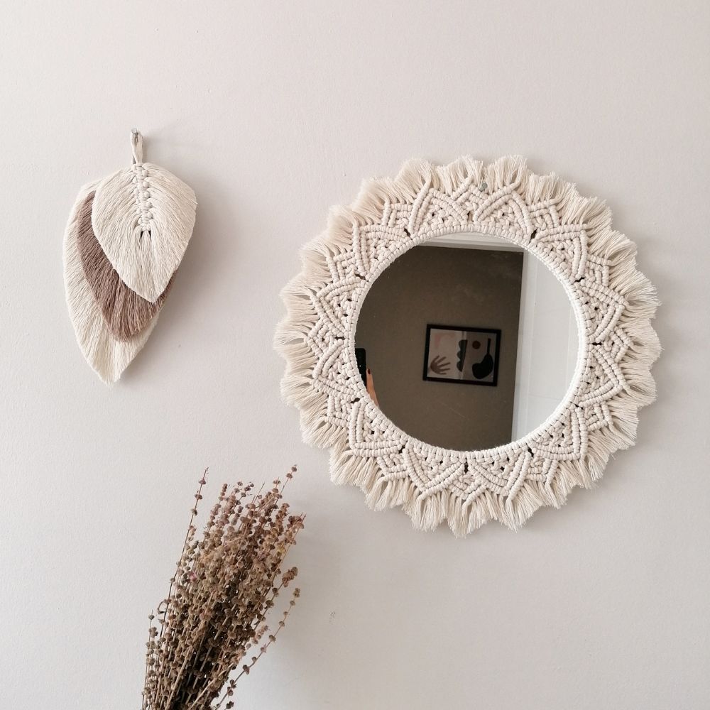 Bohemia Macrame Decorative Mirror Wall - Boho Round Mirrors Home Decor