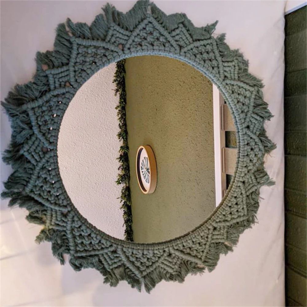 Bohemia Macrame Decorative Mirror Wall - Boho Round Mirrors Home Decor