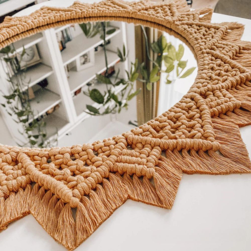 Bohemia Macrame Decorative Mirror Wall - Boho Round Mirrors Home Decor