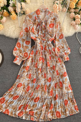 Vintage Dress, Boho Maxi Dress, Gown, Pink Rose Garden