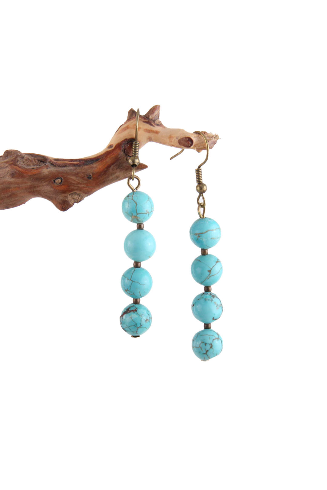 Boho Earrings, RH Dangle Earrings, 3 Balls