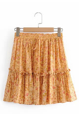 Boho Skirt, Hippie Skirts, Mini Skirt, Orange Nelia