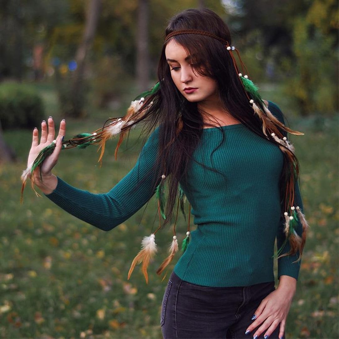 Boho Feather Headband, Gypsy Soul