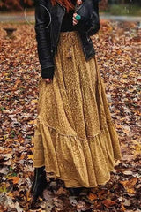 Boho Skirt, Hippie Skirts, Maxi Skirt, Gold Tiger