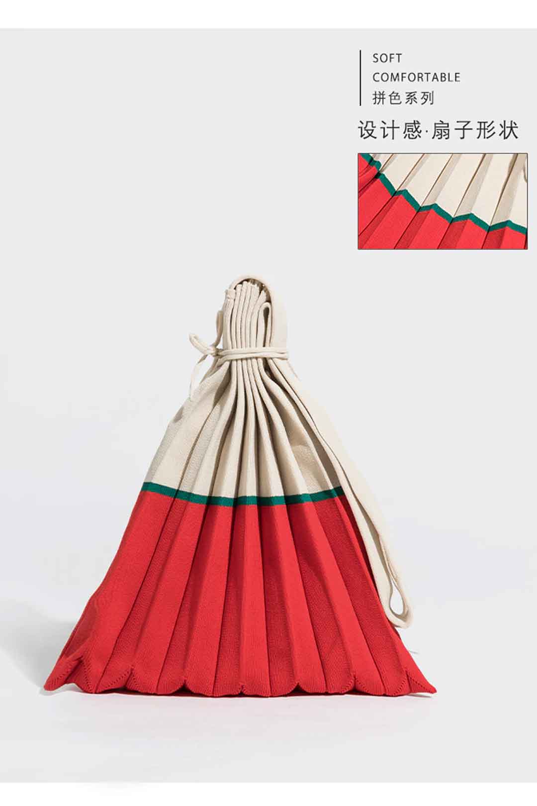 Boho Bag, Tote Bags,  Folded Knit Pleated Bags in 28 colors