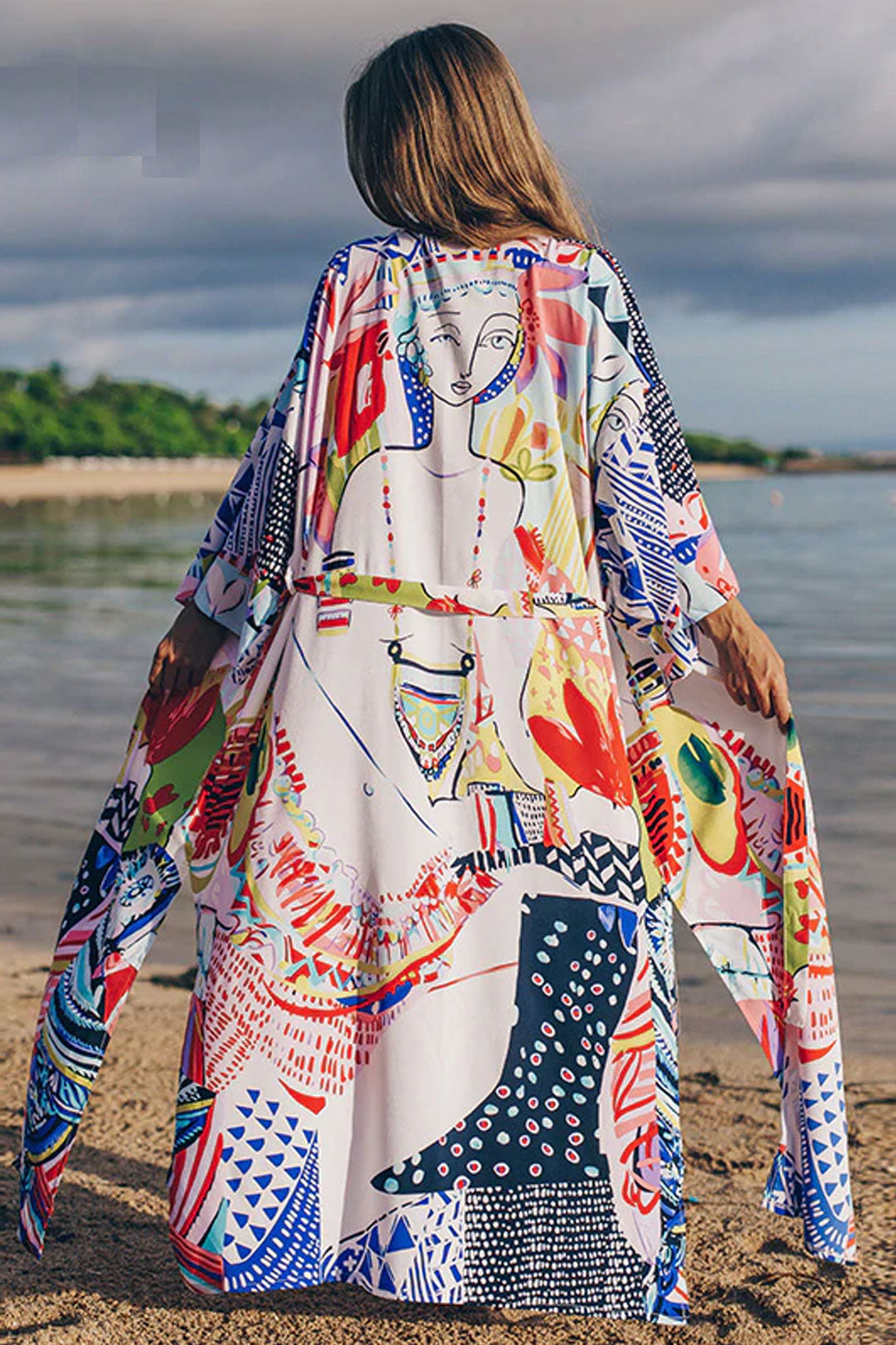 Boho Robe, Beach Cover up, Beach Robe, Blue Fashion