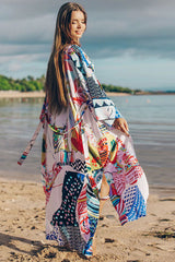 Boho Robe, Beach Cover up, Beach Robe, Blue Fashion